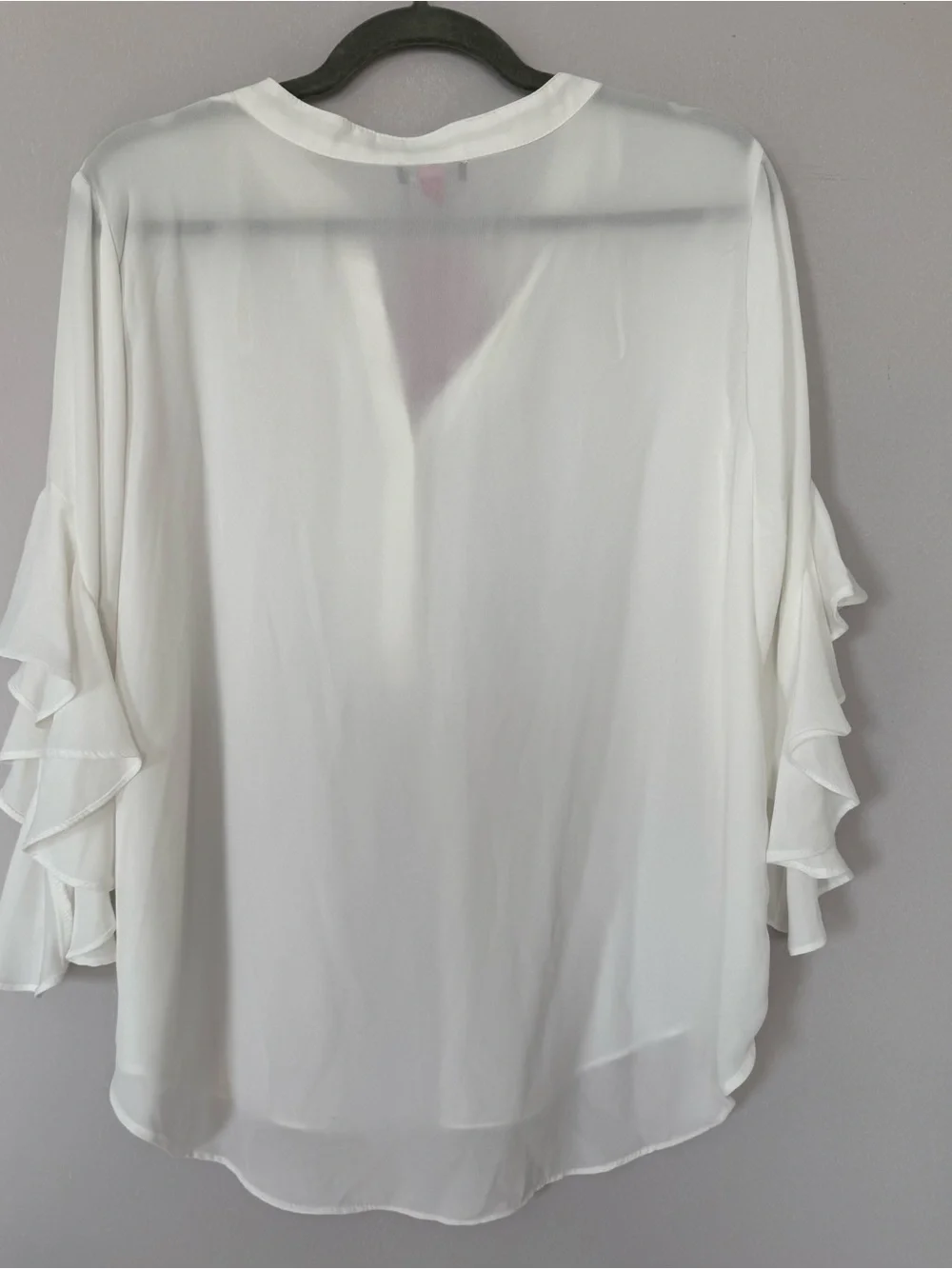 Vince Camuto sheer white